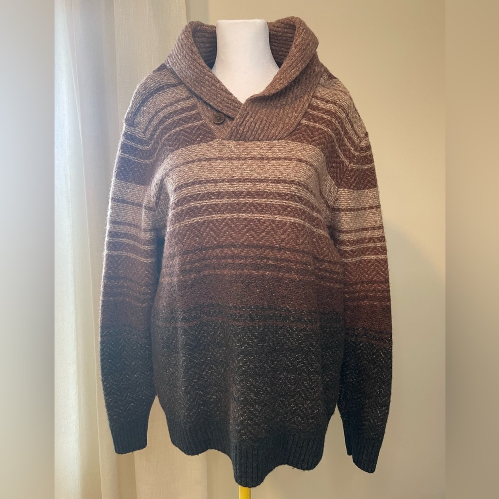Tommy Bahama Women's Brown Wool Turtleneck Sweater